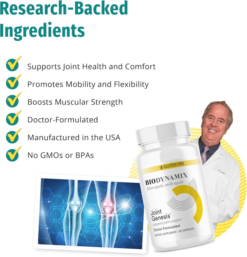 Joint Genesis, Joint Support Formula, Promotes Joint Function, Comfort, and Flexibility, 30-Day Supply - Image 3