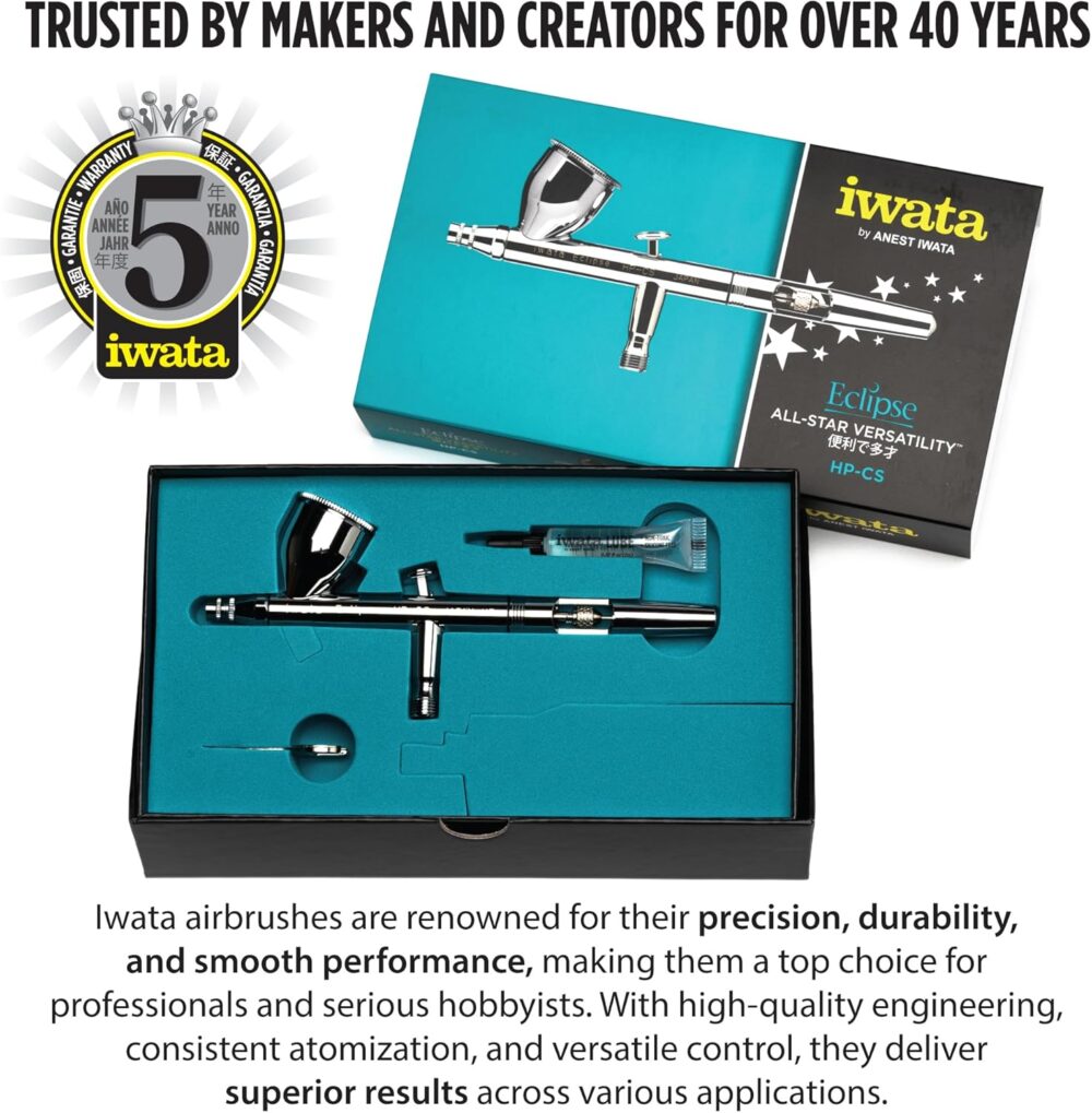 Iwata-Medea Eclipse HP CS Dual Action Airbrush Gun / Gravity Feed - Image 4