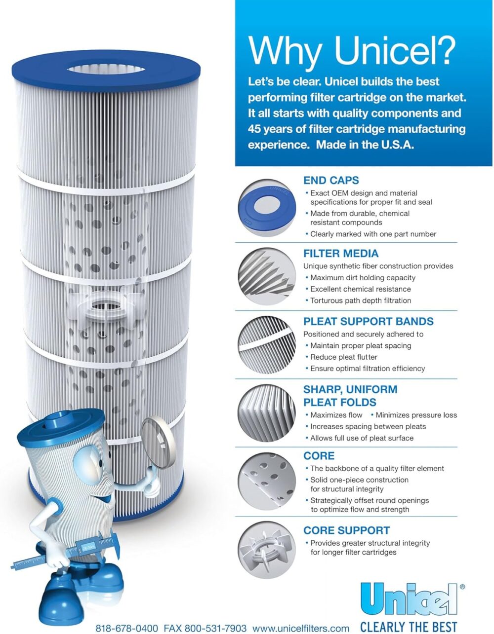 Unicel C-8412 Replacement Filter Cartridge for 120 Square Foot Hayward CX1200RE, Waterway Pro Clean 125, Waterway Clearwater II 125 - Image 4